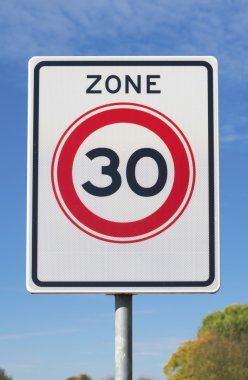 30 km speed limit zone clipart