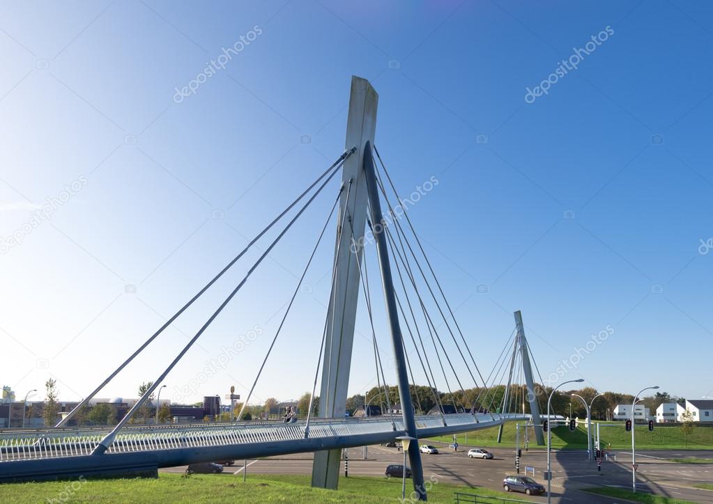 Bicycle and pedestrian bridge — Stock Photo © hansenn #70725179