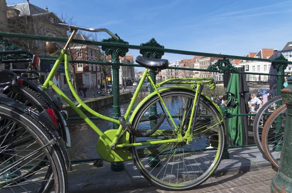 Grünes Fahrrad — Stockfoto