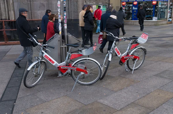 Rental bikes in cologne — Stock Photo, Image