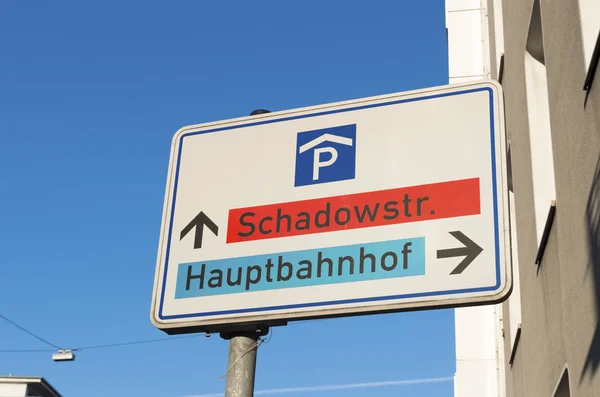 Düsseldorfer Straßenschild — Stockfoto