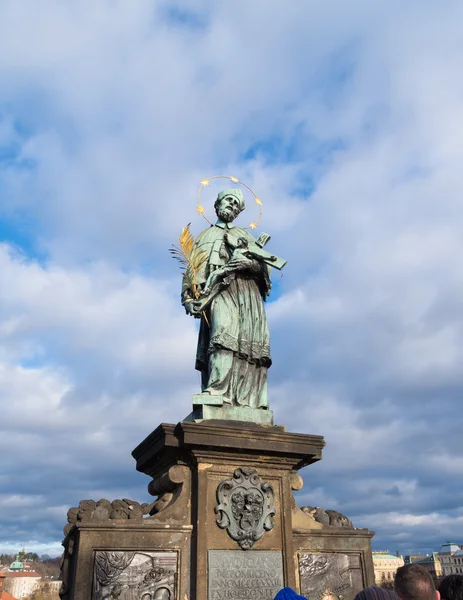 Charles bridge statue — Stock Photo, Image