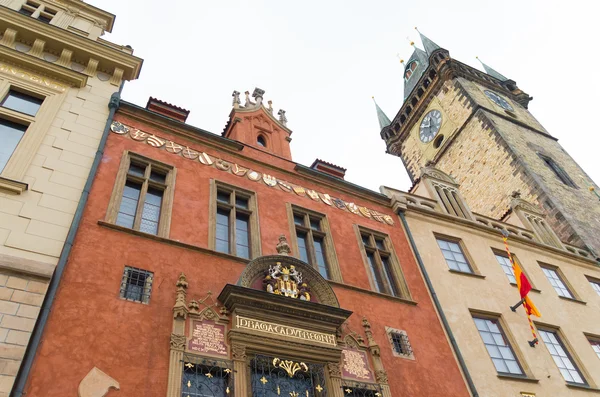 Baroque houses in prague — Stock Photo, Image