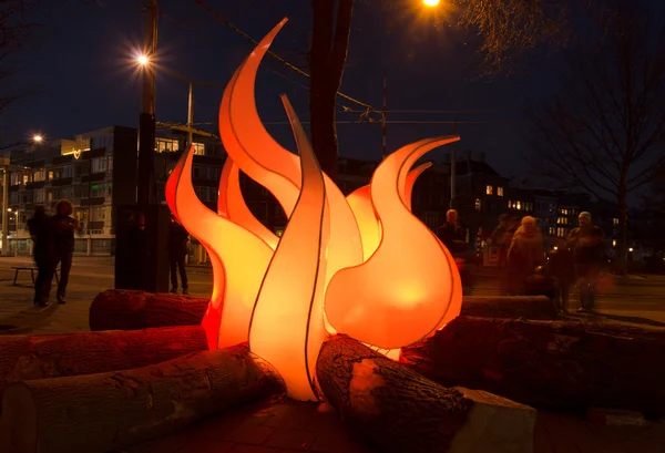 Light festival in amsterdam — Stock Photo, Image