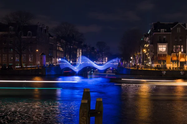 Light festival in amsterdam — Stock Photo, Image