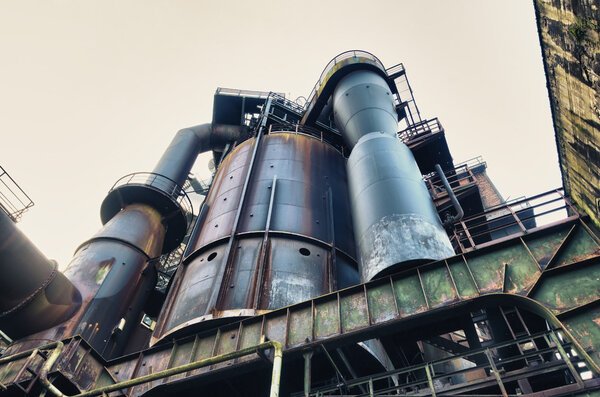 HDR filtered image of the Landschaftspark Duisburg-Nord, a public park in the German city of Duisburg. The centerpiece of the park is formed by the ruins of a blast furnace complex shut down in 1985.