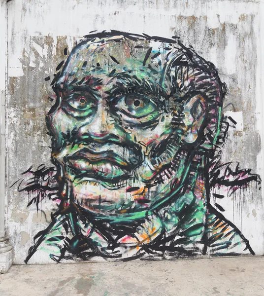 Face mural in manila — Stock Photo, Image