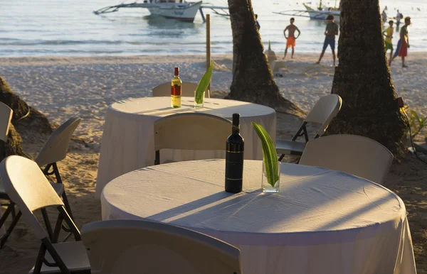 Restaurangen på sunset Beach — Stockfoto