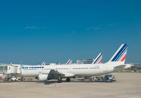 AirFrance plan i paris — Stockfoto