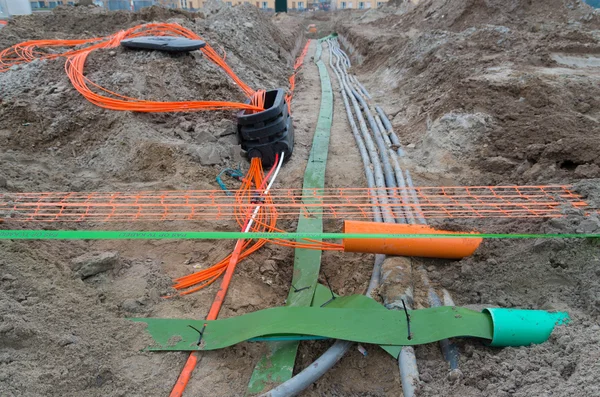 Cables in the ground — Stock Photo, Image