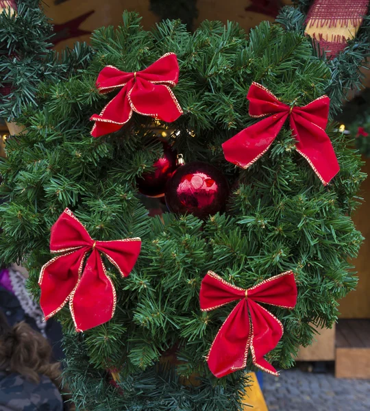 クリスマスの花輪のクローズ アップ — ストック写真