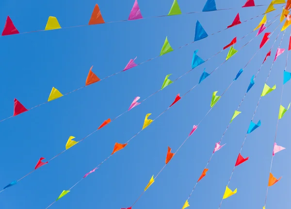 Kleurrijke bunting vlaggen — Stockfoto