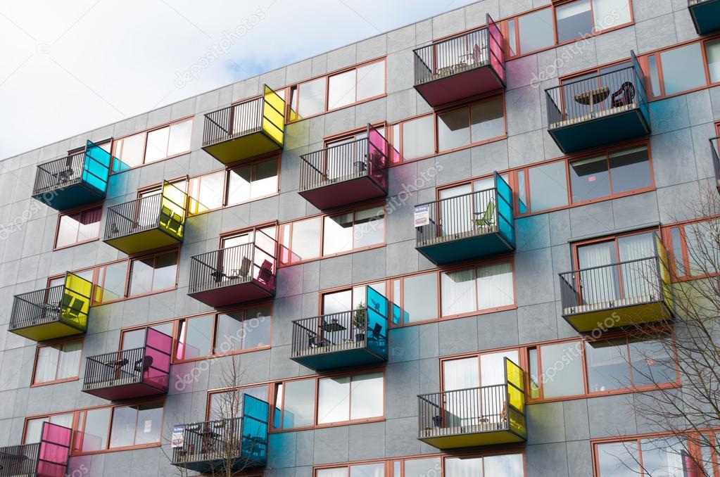 colorful apartment building