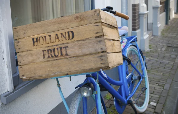 Blue delivery bike — Stock Photo, Image