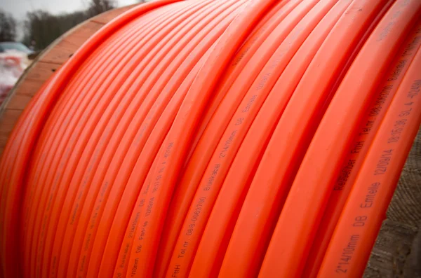 Orange fiber cables — Stock Photo, Image