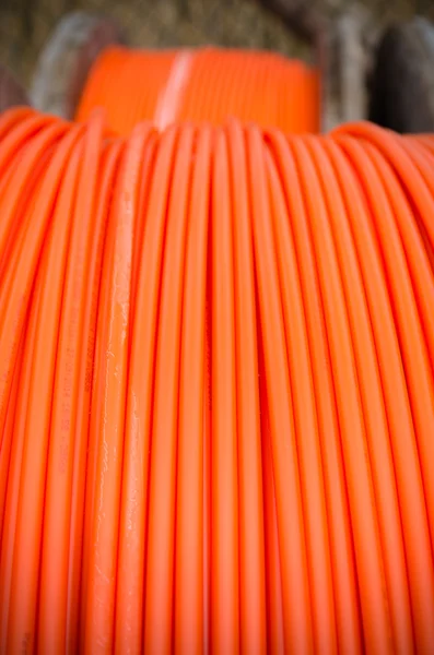Orange fiber cables — Stock Photo, Image