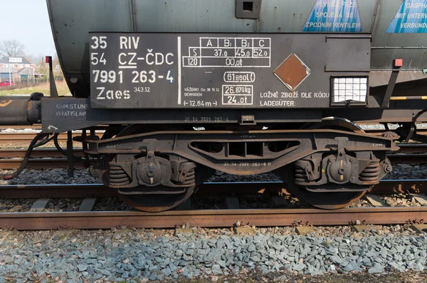 Train wheels closeup — Stock Photo, Image