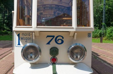 vintage bir tramvay closeup