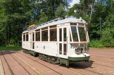 bir açık hava Müzesi'nde Vintage tramvay