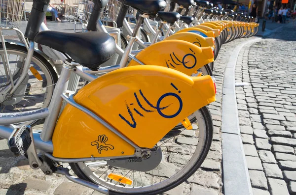 Noleggio biciclette a Bruxelles — Foto Stock