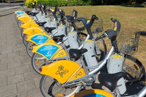 Rental bikes in brussels — Stock Photo, Image