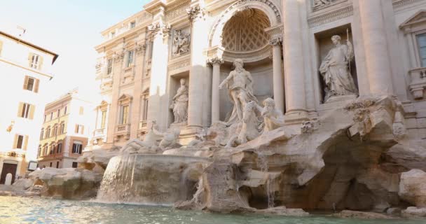 Trevi Fountain Italy, Rome. Palazzo Poli and Trevi Fountain Rome, Italy. — Stock Video