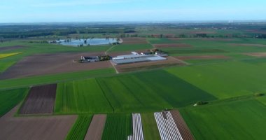 Tarım, Avrupa tarımı, bakımlı tarlalar, üst manzara, renkli tarlalar.