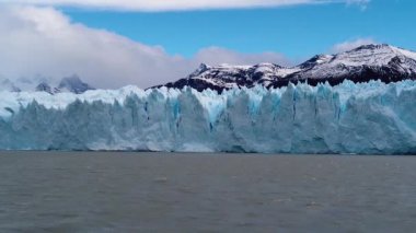 Gri Göl Günbatımı, Mavi Buzul Gri Yavaş Çekim, Patagonya.
