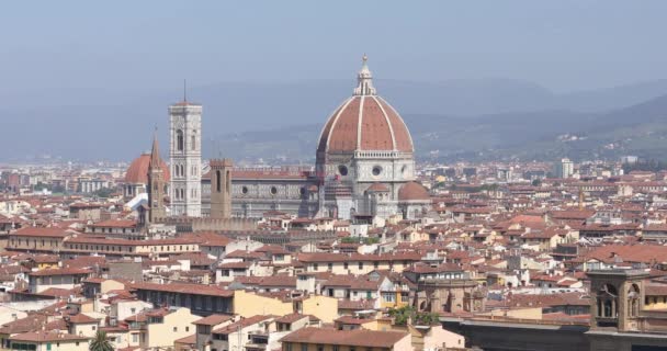 Флоренція, вигляд міста. Собор Санта-Марія-дель-Фіоре Загальний план — стокове відео