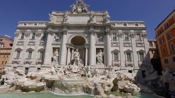 慢动作的喷泉，意大利，罗马的喷泉 — 图库视频影像