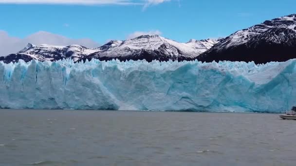 Glaciar Gray Patagonia slow motion, Panoramic View of Gray Lake, Patagonia, Chile — Vídeo de stock