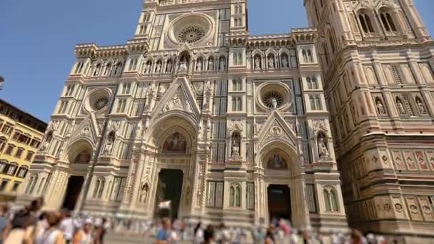 Buiten Giottos Campanile Florence, Italië. — Stockvideo