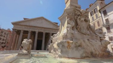 Pantheon Rome, tüm tanrıların tapınağı. Pantheon Roma 'nın dışı, İtalya