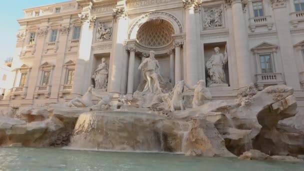 Palazzo Poli in Rom Generalplan. Antike Architektur von Rom, Trevi-Brunnen und Palazzo Poli — Stockvideo
