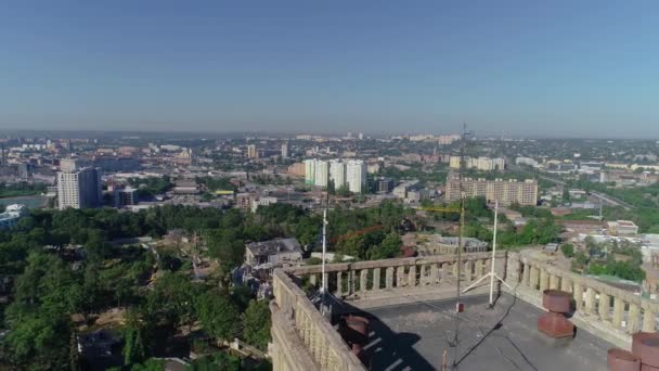 Karazin-Universität aus der Luft Charkow, Ukraine. Charkow mit Luft — Stockvideo
