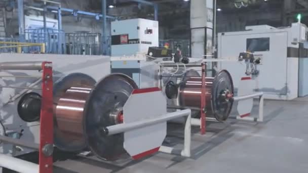 Modern cable production, cable production plant — Stock Video