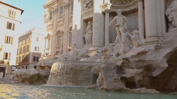 Trevi-Brunnen in Zeitlupe, Trevi-Brunnen Italien, Rom — Stockvideo