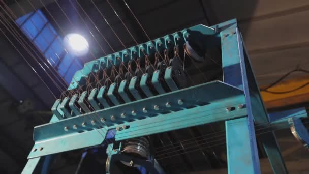 Modern cable manufacturing plant, cable production on a conveyor line — Stock Video