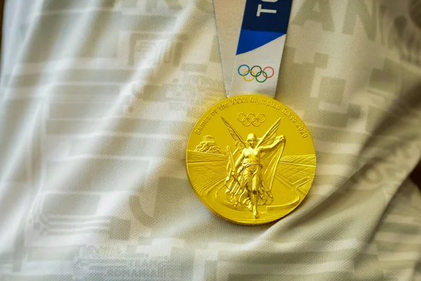 Отопени Румыния Августа 2021 Года Подробности Золотой Медалью Олимпийских Игр — стоковое фото