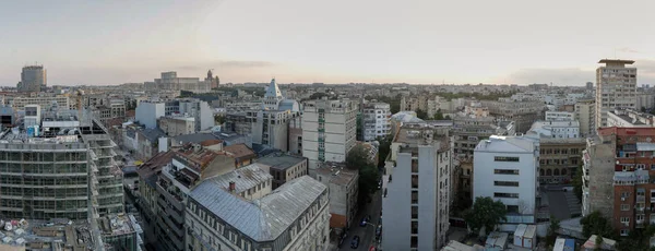 Bucarest Rumania Agosto 2021 Panorama Con Parte Antigua Bucarest Durante —  Fotos de Stock