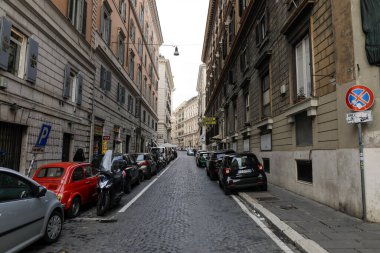 Roma, İtalya - 10 Ocak 2024: Roma, İtalya sokaklarından ayrıntılar.