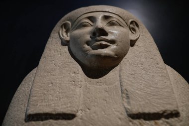 Roma, İtalya - 11 Ocak 2024: Vatikan Müzesinin Eski Mısır bölümü.