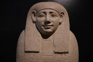 Roma, İtalya - 11 Ocak 2024: Vatikan Müzesinin Eski Mısır bölümü.