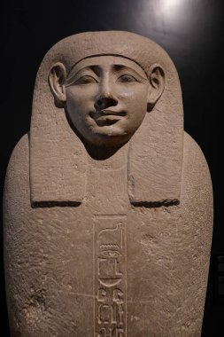 Roma, İtalya - 11 Ocak 2024: Vatikan Müzesinin Eski Mısır bölümü.