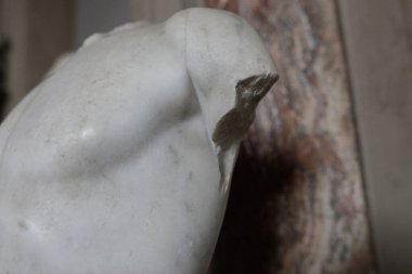 Roma, İtalya - 11 Ocak 2024: Vatikan Müzesi 'nin içinden ayrıntılar.