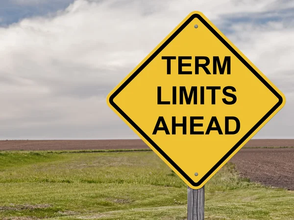 Caution - Term Limits Ahead — Stock Photo, Image