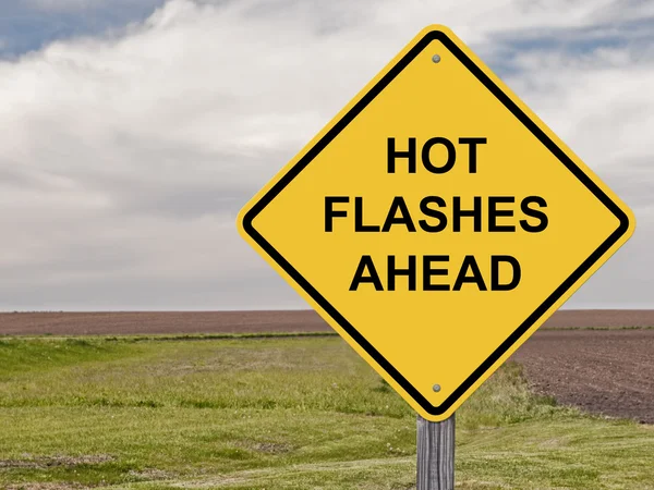 Hati-hati - Hot Flashes Ahead — Stok Foto