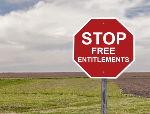 Stop Free Entitlements — Stock Photo, Image