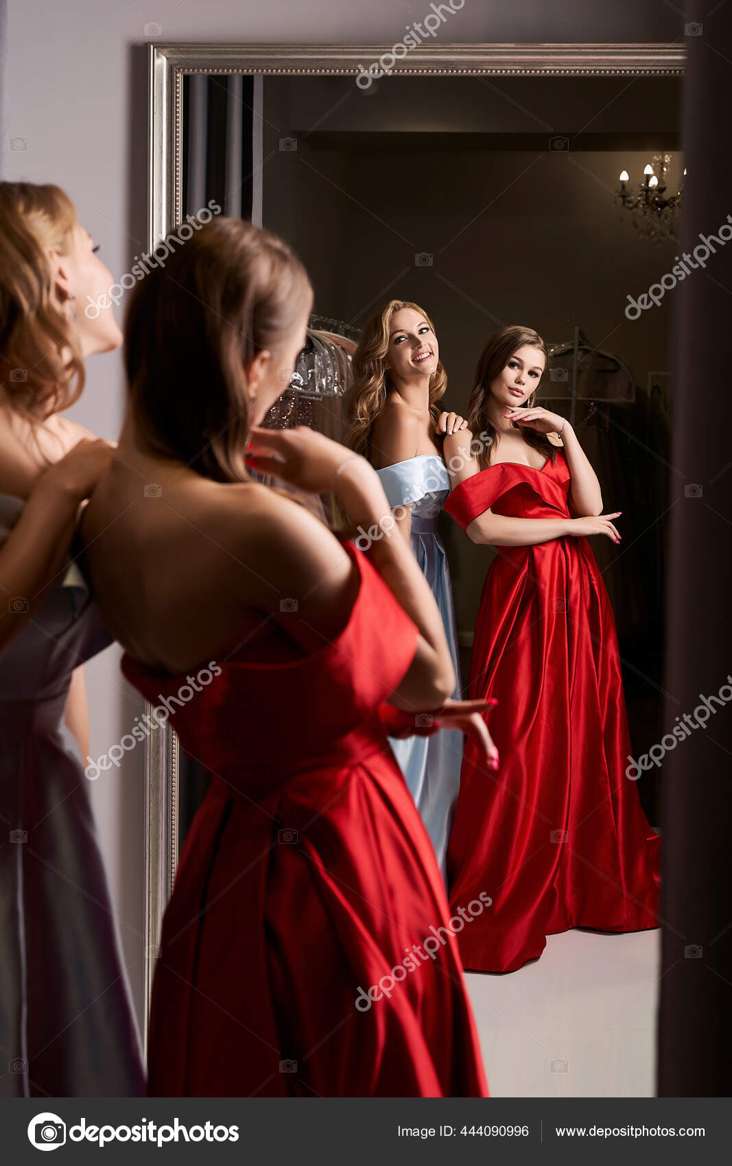 Beautiful Women In Gowns And Suit Stock Photo - Download Image Now -  Evening Gown, Women, Only Women - iStock