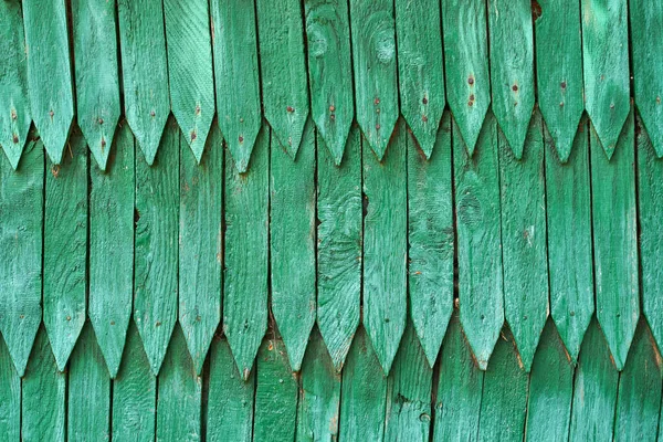 Antiguo fondo de pared de teja de madera verde vintage — Foto de Stock